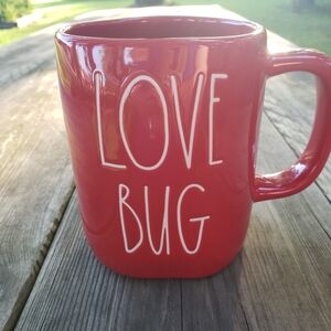 Rae Dunn Red Love Bug Ceramic Mug Dining Essential